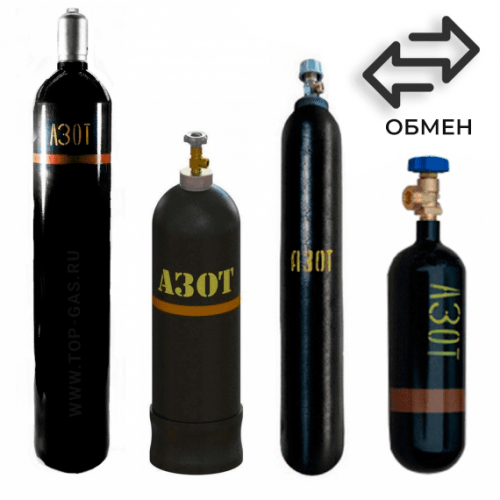Обмен азотных баллонов в Молодежной